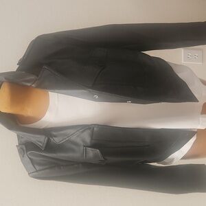 Serena Williams faux leather bomber New size L